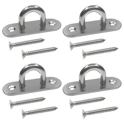 10 pièces Crochets à anneau fermé robustes, accessoires de fixation murale et au plafond de 4,5 cm pour le gréement, les cordes
