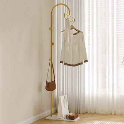 1 Stück Mehrzweck-Vertikaler Metall-Kleiderbügel, geeignet für Wohnzimmer, Schlafzimmer, Innenbereich - Modernes minimalistisches Design, konischer schwarzer Metall-Kleiderständer - Modisches minimalistisches Design mit mehreren Haken, tragbar und geräumige Aufbewahrung, geeignet für Wohnzimmer, Schlafzimmer oder Eingangsbereich - Perfekt zum Aufhängen von Mänteln, Jacken, Hüten