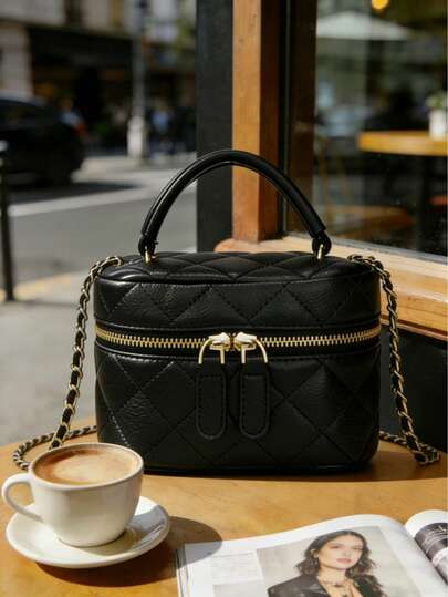 轻便迷你包，小巧女士手提包，链条包，绗缝包，托特包，水桶包 - 适合女孩、大学生和上班族女性，完美适用于办公室、校园、工作、通勤、户外活动、旅行和郊游。