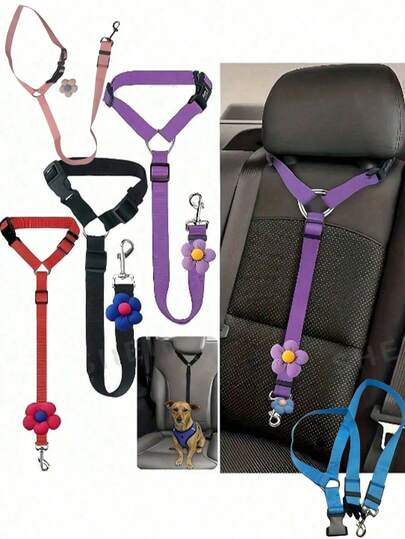 1 pieza Correa para asiento de coche para mascotas, Correa interior para coche de mascotas, Cinturón de para coche de perro, Hebilla para asiento de coche de perro, Accesorios para asiento de coche de perro, Regalo de Navidad