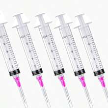 5 Pack 10ml 18 Gauge Luer Lock  1ml 2.5ml 3ml 5ml 10ml 20ml With 25Ga 23Ga 22Ga 21Ga 18Ga Lab Consumables Individually Sealed Wrapped - 10ml, 18 gauge - Xem 6