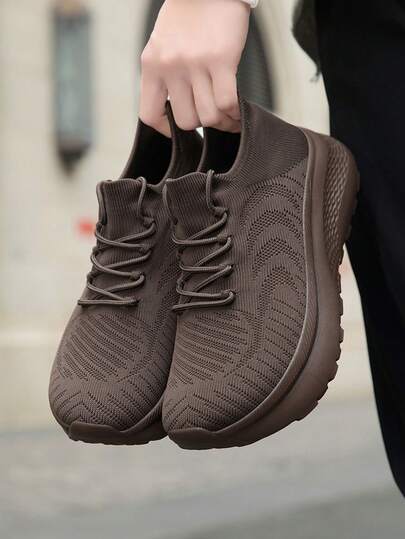 Unisex Lightweight Breathable Mesh Sneakers, Spring/Summer Sports Shoes, Wide Toe Box Thick Sole Barefoot Socks Shoes, Running Shoes, Plus Size Men/Women