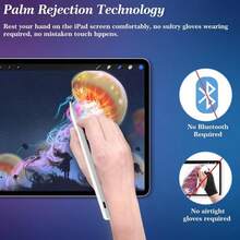 Bút cảm ứng tương thích với điện thoại thông minh và máy tính bảng IOS/Android - Độ nhạy nghiêng và khả năng chống chạm lòng bàn tay, bao gồm ngòi thay thế và cáp sạc, tương thích với iPad 6/7/8/9/10, Pro 11"/12.9"/M4, Air 3/4/5/M2 - Nhiều màu - Xem 7