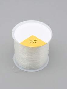 1卷直径0.5-1.0毫米的耐用透明亚克力水晶弹力绳，适用于DIY手链和串珠 - 無色 - 查看 12