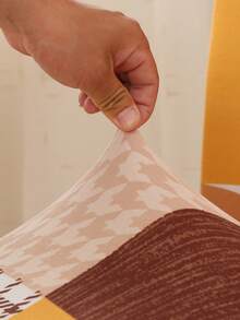 1/4pcs Stretch Chair Covers, Polyester Fiber Chair Slipcovers, For Hotel And Home Use - Burnt Orange - View 6