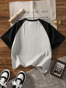 Tween Boys' Graphic Print Short Sleeve T-Shirt, Student Youth Casual Summer Top - Multicolor - View 7