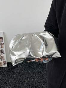 2026新款时尚小方包，独特设计女士手提包，时尚单肩斜挎包 - 銀色 - 查看 6