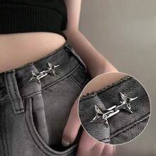 1/2/3/5 Pairs Star Shaped Waist Cincher Clips, Waist Shaping Magic Tool, Adjustable Waist Fastener Clips For Belts, Scarves, Shawls, Sweaters - Silver - View 3