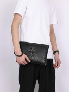 New Fashion Versatile Unisex Rivet Envelope Clutch Bag, Large Capacity Handbag - Multicolor - View 15