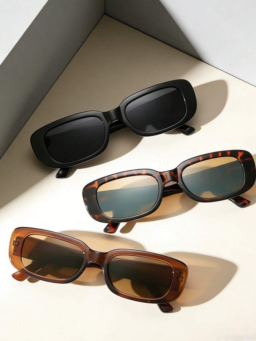 3副时尚豹纹眼镜，适合青少年随时佩戴 - 彩色 - 查看 1