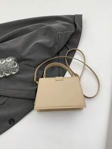 Mẫu mới năm 2026: Túi vuông nhỏ thời trang, thiết kế độc đáo, túi xách nữ đeo vai và đeo chéo sành điệu. - Màu Khaki - Xem 10