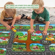 1pc Popular Game Scene Map Happy Farm Traffic Parking Game Mat, City Theme City Traffic Route Map Multi-Theme Route Map - Multicolor - View 3