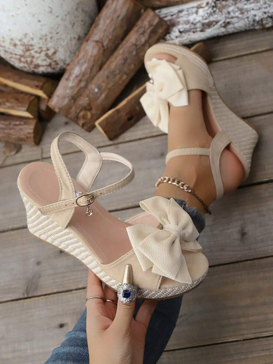 New Summer Platform Wedge Sandals, Thick Sole High Heel Increase Height Slimming Shoes