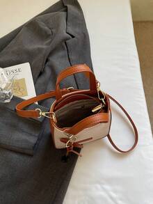 1 buah Tas Tangan Wanita Bahan PU Warna Polos, Penutup Resleting Modis, Cocok untuk Kencan & Hadiah - MultiWarna - View 5