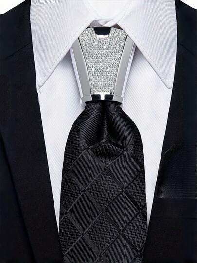 1pc Versatile Tie Clip, Tie Accessory, Luxury Shiny Lightweight Multi-Color Tie Clip, Suitable For Men's Daily Wear