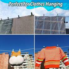 重型不锈钢衣夹，带蓝色防滑手柄 - 防锈多用途夹子，适用于洗衣、厨房、手工制作和家居收纳 - 多色 - 查看 6