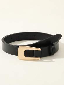 3pcs/Set Plus Size PU Classic Belt With U-Shape Metal Buckle Decor, Fashionable & Versatile Women's Belt, Suitable For All Seasons - U-shaped Buckle - View 24