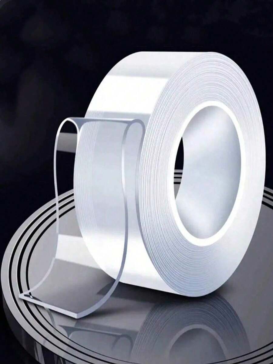 5m Super Sticky Double-Sided Tape, Nano Adhesive, Multi-Scene Applicable, Trimmable,Strong Non-Marking Double-Sided Adhesive Multi-Scene Use Can Be Cut Super Strong Double-Sided Transparent Tape, Waterproof Reusable Clear Double-Sided Tape, Suitable For Kitchen & Bathroom Items Super Strong Double-Sided Transparent Tape - Strong Double-sided Tape - View 1