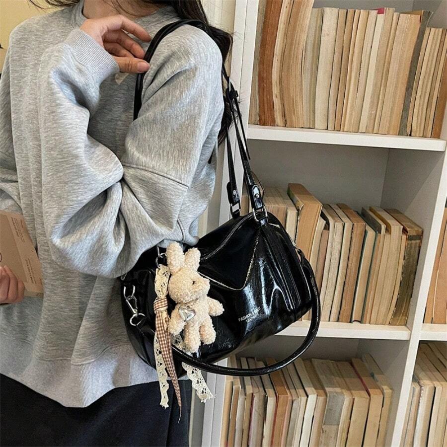 Women Shoulder Bags - Black, No Pendants - View 1