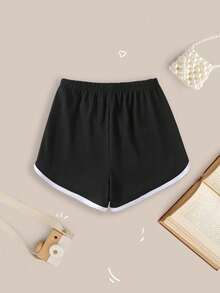 2pcs/Set Teenage Girls Casual Creative Cute Capybara Print T-Shirt + Shorts Set, Summer Holiday - Apricot - View 7