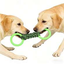 Large Durable Dog Rope Chew Toy, Dental Care & Outdoor Play Tough Pet Toy - White - View 5