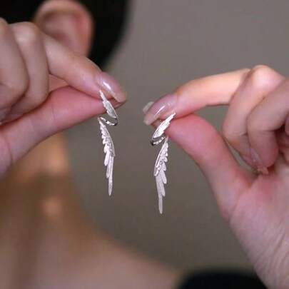 2026新款羽毛水滴项链，简约精致锁骨链