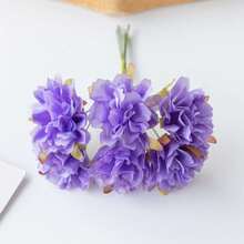 1/5/500 piezas Ramo de flores de seda artificial - Ramo floral pequeño, flores artificiales, adecuado para el hogar, restaurante, sala de estar, decoración de jardín al aire libre, se puede usar para bodas, decoración del hogar y fiestas, flores artificiales, ramo de novia, suministros para bodas, decoración de bodas, florales decorativos, decoración de primavera - Morado - Ver 5