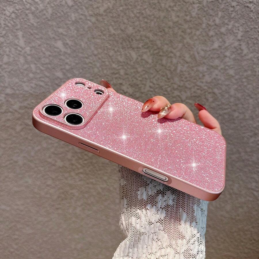 Sequins,Diamond Shiny Pink Apple 17 Pro Max/17 Pro/17/16 Pro Max/16/16 Pro/15/15 Pro Max/15 Pro/14/14 Pro Max Hard Full Body Protective Case