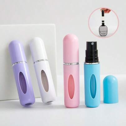 Mini reisparfumverstuiver van 5 ml, navulbaar, draagbaar, fijne nevel, navulbare parfumverstuiver, reisparfumverstuiver, geschikt voor het bijvullen van parfum en vloeistoffen, ideaal voor op reis, in de sportschool, op de camping, op een cruise, als schoolartikel en als cadeau voor mannen en vrouwen.