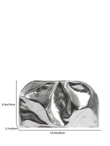 2026新款时尚小方包，独特设计女士手提包，时尚单肩斜挎包 - 銀色 - 查看 5