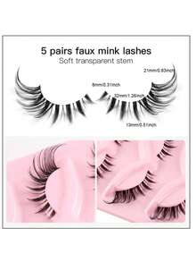 5对透明纤长假睫毛，自然打造精致芒果眼妆，瞬间放大并提亮双眸。 - 查看 4