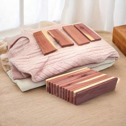 16pcs Cedar Wood Blocks, Excellent For Air Purification At Home, Suitable For Wardrobes And Cabinets, No Additional Processing, Mixing Or Soaking Required
