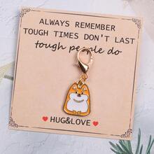 6pcs Cute Dog Themed Gift Set, Including Dog Keychain, Motivational Card, Thank You Card, Blessing Card. Suitable For Family Gatherings, Birthdays, Holidays, Weddings, Teacher's Day, Graduation. Great Friendship, Dog Lover, Motivational, Appreciation Gift. - Multicolor - View 12