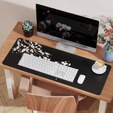 1 tấm lót chuột chơi game cỡ lớn màu đen họa tiết hoa anh đào, có nhiều kích cỡ khác nhau. Phụ kiện bàn làm việc, đồ dùng văn phòng, thảm lót bàn, tấm lót chuột cho bàn học, trang trí bàn làm việc. - Chuột Pad - Xem 5