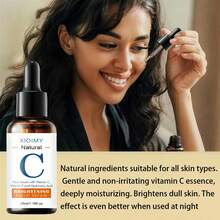 Xioimy 35毫升天然维生素C面部保湿精华，蕴含透明质酸和维生素E，提亮肤色，令肌肤更显年轻、光滑、水润细腻，适合所有肤质。 - 透白色 - 查看 6
