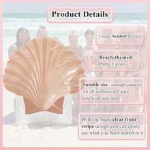 Seashell Bags Beach Themed Hangover Recovery Kit Stand Up Pouch Resealable Bags For Bachelorette Party Favors Bridal Party Favors Wedding Welcome Birthday Hangover Kits 10 Pcs In White - Rượu sâm banh - Xem 4