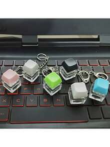 4-In-1 Keyboard Stress Relief Keychain, Keyboard Stress Relief Finger Shaking Bell Toy, Stress Relief Gift, Ideal Birthday Gift, Party Favor - Multicolor - View 10