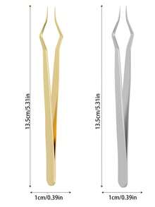 One Professional, High-Quality, High-Precision Stainless Steel Eyebrow And Eyelash Tweezers, Suitable For Facial Hair, Ingrown Hair, Eyelash Extensions, Eyelash Lengthening, And Eyelash Shaping. - Multicolor - View 6