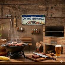 Fun Decorative Wall Plaque In MDF, 40x13cm, With A Phrase For The Barbecue Corner. - 05 - View 4