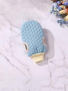 1pc Double-Sided Exfoliating Bath Glove, Featuring Honeycomb Elastic Design, Soft & Smooth Texture, Gentle Cleansing & Exfoliation Without Skin Irritation, Comfortable Non-Slip Bathing Experience. - Multicolor - View 3