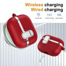 1个苹果电镀皮革耳机保护套，兼容 4/ Pro 3、新款Pro/Pro 2，无线蓝牙耳机保护套，兼容三星Galaxy Buds 3/3Pro/3FE，优质耳机保护套，防摔耳机套 - 彩色 - 查看 2