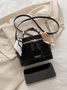 2026 New Fashionable Niche Design Silk Scarf Shoulder Crossbody Bucket Bag, Versatile Summer Handbag For Women - Multicolor - View 8