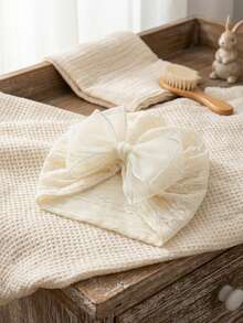 Bộ 3 chiếc băng đô cài tóc nơ bạc cho bé gái, chất liệu co giãn cao, kiểu dáng công chúa, vải jacquard thoáng khí, thích hợp cho chụp ảnh mùa xuân và lễ Phục sinh. - Nhiều màu - Xem 5