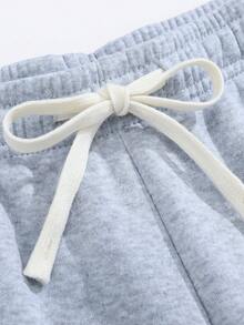 Men's Casual Solid Color Shorts, Versatile Straight Leg Shorts For Summer - Light Grey - View 4