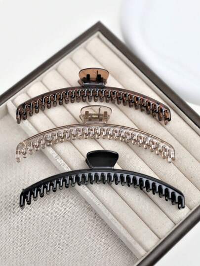 3pcs New Korean Style Hollow Loose Hair Clips, Bangs Clips, Hair Accessories, Headwear, Women's Accessories, Men's Hair Accessories, Hairdressing Tools, Beauty Accessories, Women's Curly Hair Accessories, Autumn, Travel, Hairdressing Tools, Women's Accessories, Hair Accessories, Autumn, Fashion Simple Daily Hair Accessories, Hair Bands, Headwear, Makeup Hair Clips Headwear, Beauty Home Hair Accessories, Wavy Tooth Hair Clips, Simple Non-Slip Hair Clips