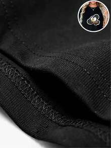 1pc blusas de mujer blusas bonitas para mujeres blusas elegantes para mujer ropa de mujer conjuntos para mujer Camiseta de algodón en blanco y negro de 180 g con dise?o de huevo haciendo pesas estampado de alta calidad en algodón cuello redondo corte básico holgado para hombre y mujer transpirable versátil lavable a máquina cómoda talla S ~ 3XL diaria casual deportiva imprescindible para el verano - Negro - Ver 7