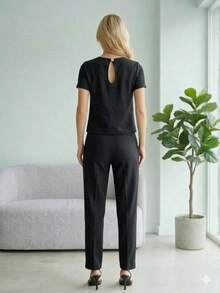 Cristani Elegant Sensual Fabric Set For Evening, Office, And Wedding. - 黑色 - 查看 2