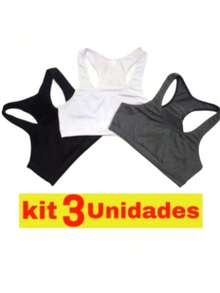 Kit Of 3 Top Fitness Gym Tops With Good Support, Swimmer/Tank Top For Training And Walking. - 3 種不同的上衣 - 查看 2