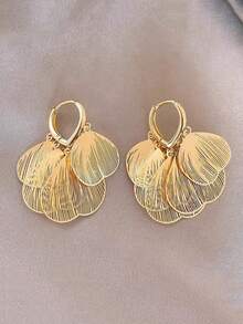 1 Pair Golden Hollowed-Out Butterfly-Wing Fringes , Exquisite And High-End Fashionable And Luxurious Niche Design Earrings For Women, Summer Accessories For The Beach, Versatile Made Of Stainless Steel For Women, An Ideal Gift For Women - Multicolor - View 8