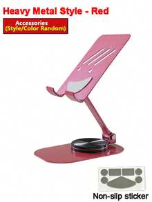 360°旋转金属手机支架，可折叠可调节平板电脑支架，适用于桌面、床边、办公室、直播、视频观看，实用圣诞礼物 - 彩色 - 查看 13